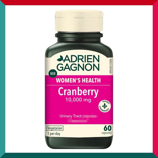 楓之寶 - 女士護道特強蔓越莓素食膠囊 5:1濃縮 1000mg 60粒 抗老化自由基 尿道健康平行進口 (參考效期:04/2026*)