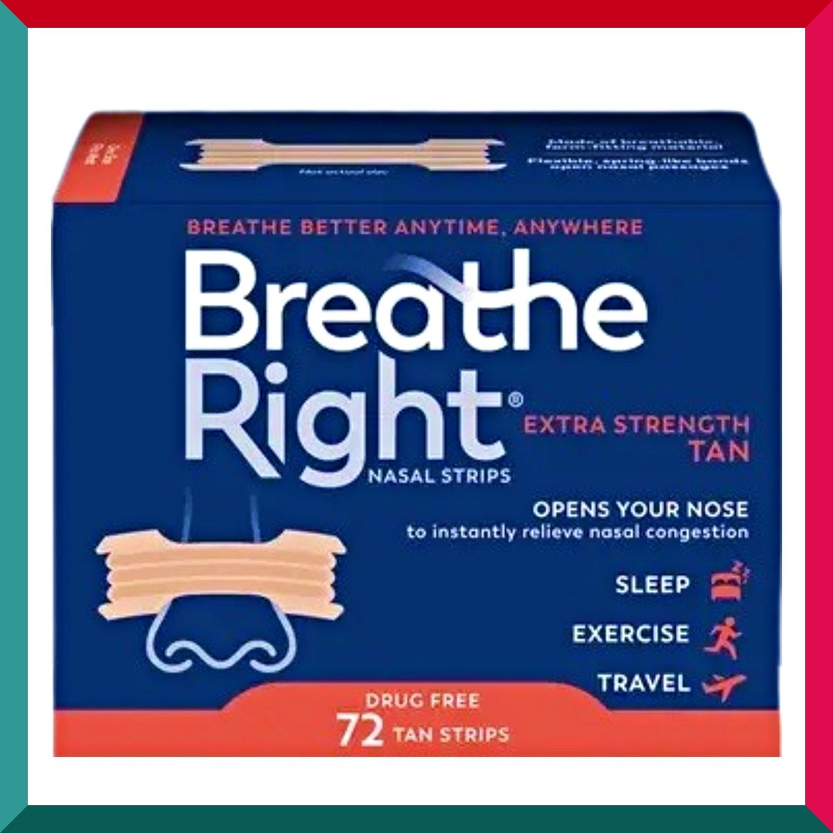 Breathe Right - Breathe Right 強效鼻貼 棕褐色 72 條