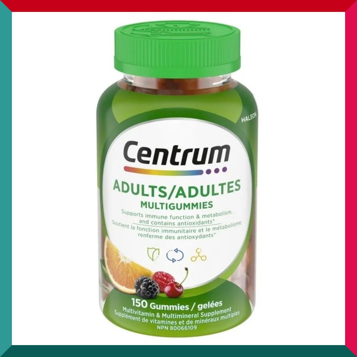 善存 - 成人多種維他命橡皮軟糖150粒 (車厘子,莓,鮮橙味) 平行進口 (效期:31/07/2025*)