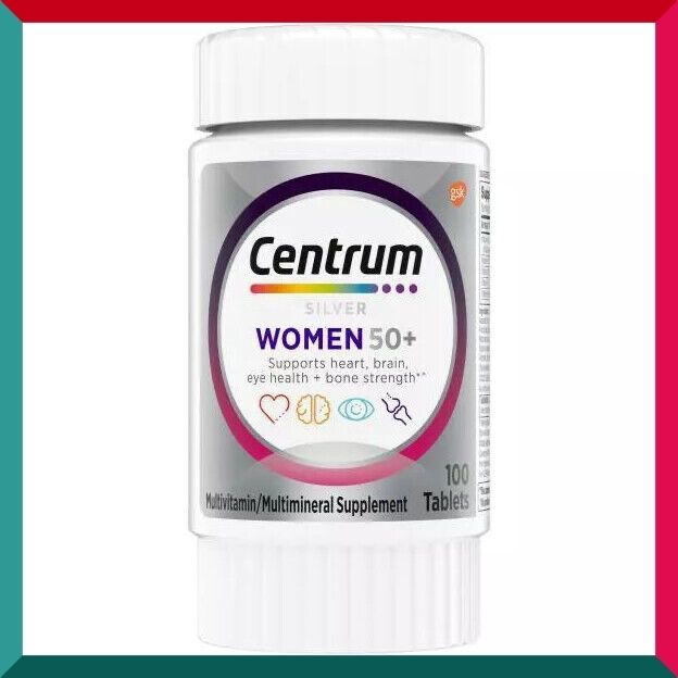 Centrum - Centrum Silver 女士 50+ 100 片維生素 C 免疫 GSK(參考有效期限:09/2025*)