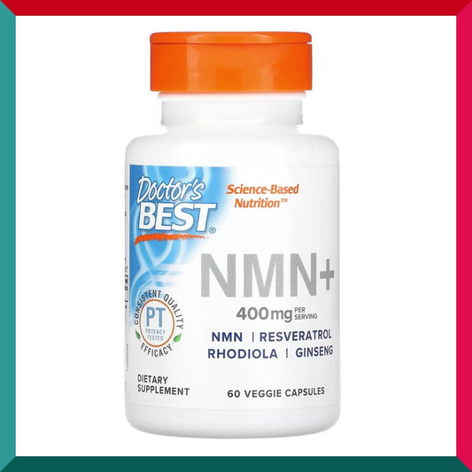 Doctor's BEST - 美國 NMN+ 400毫克 (每2粒) 60粒素食膠囊 含白藜蘆醇+紅景天+西洋參 逆齡抗衰老 NAD+ 平行進口 (參考效期: 12/09/2025*)