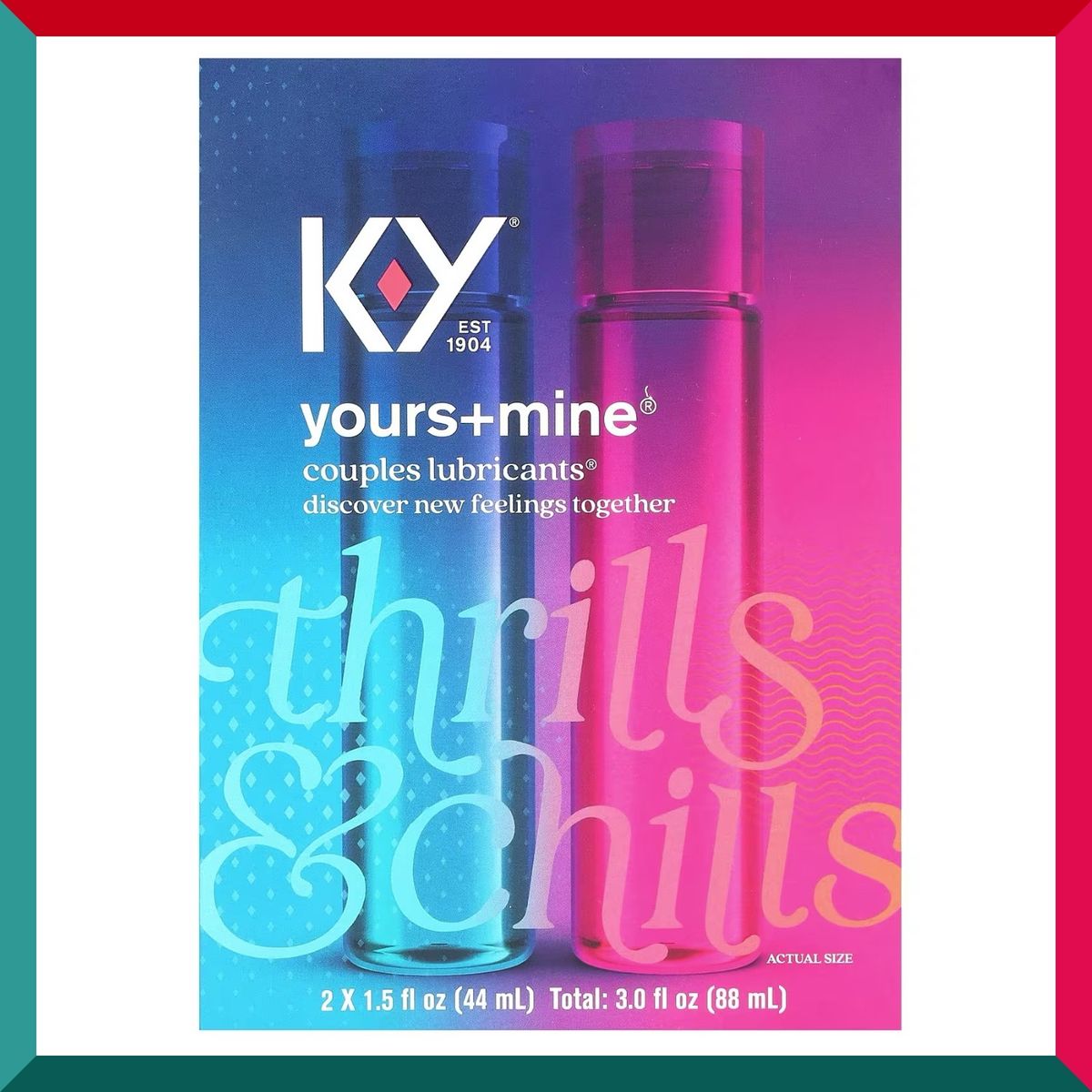 杜蕾斯 - Yours+Mine® 情侶潤滑液 44ml+44ml 人體潤滑劑 私隱保護