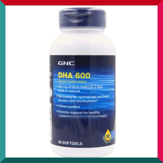 GNC - GNC DHA 600 60粒軟膠囊 大腦心臟健康 (參考有效期限至: 02/2026*)