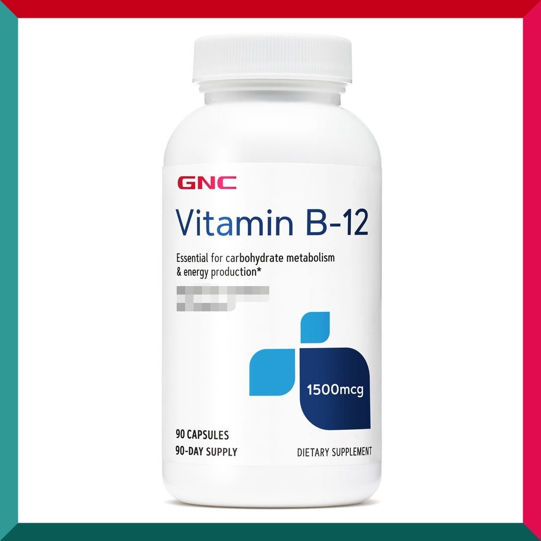 GNC - 維他命 B12 (1500 微克) 90粒 素食者易缺 平行進口 (參考效期: 06/2025*)