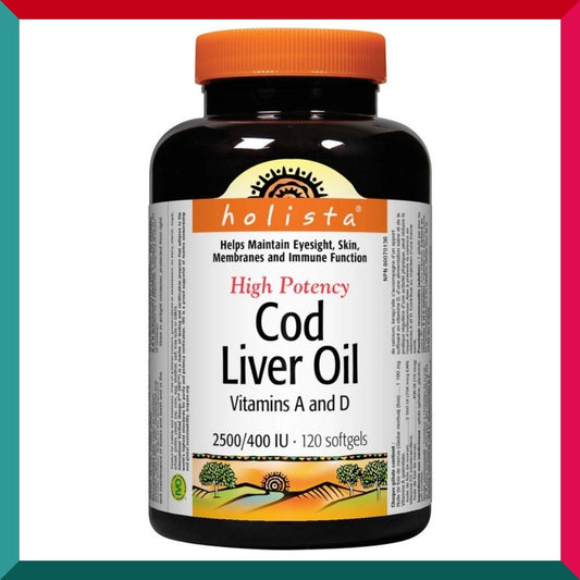 holista - 特強鱈魚肝油1100mg 120粒 (含維他命 A+D) 維持視力骨骼免疫 平行進口 (參考效期: 03/2028*)