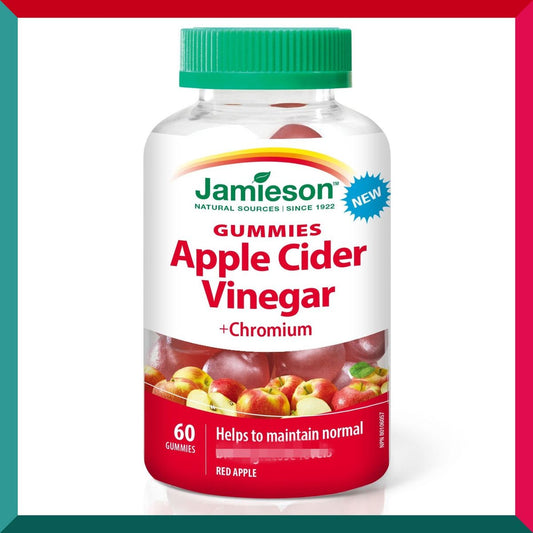 Jamieson - 蘋果醋減肥軟糖60粒 美味 辦公室零食 消化健康 (參考效期:11/2025*)