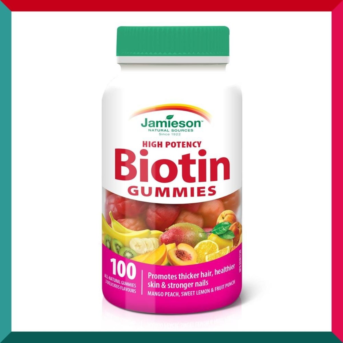 Jamieson - 美髮護膚美甲生物素軟糖 1250微克 100 粒 (參考效期: 06/2026*)