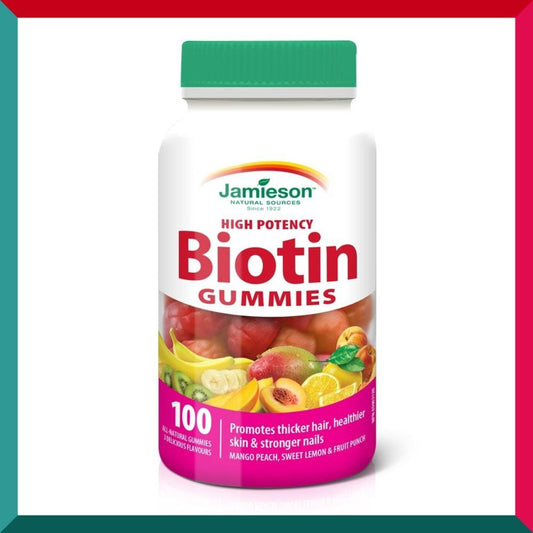 Jamieson - 美髮護膚美甲生物素軟糖 1250微克 100 粒 (參考效期: 06/2026*)