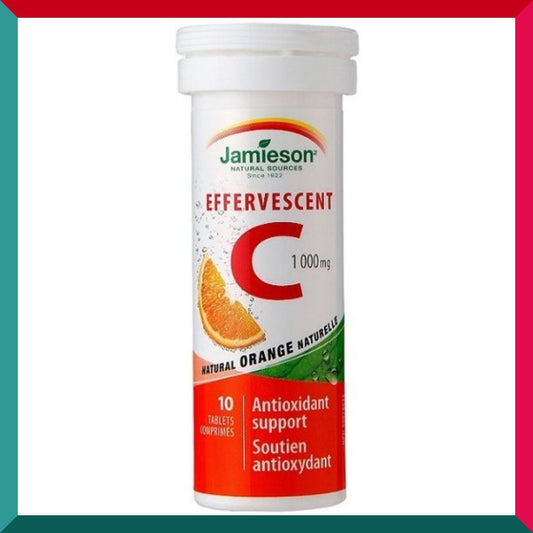 Jamieson - 特強維他命 C 1000 毫克 (香橙味) 泡騰片 10 粒 (參考效期:06/2025*)