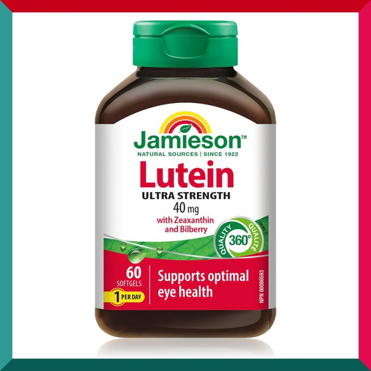 Jamieson - 超強護眼藍莓葉黃素精華 (40 毫克) (含歐洲藍莓及玉米黃質) 60 粒軟膠囊 藍光 黃斑 白內色 眼乾 痕癢 血管健康 平行進口 (參考效期:11/2025*)
