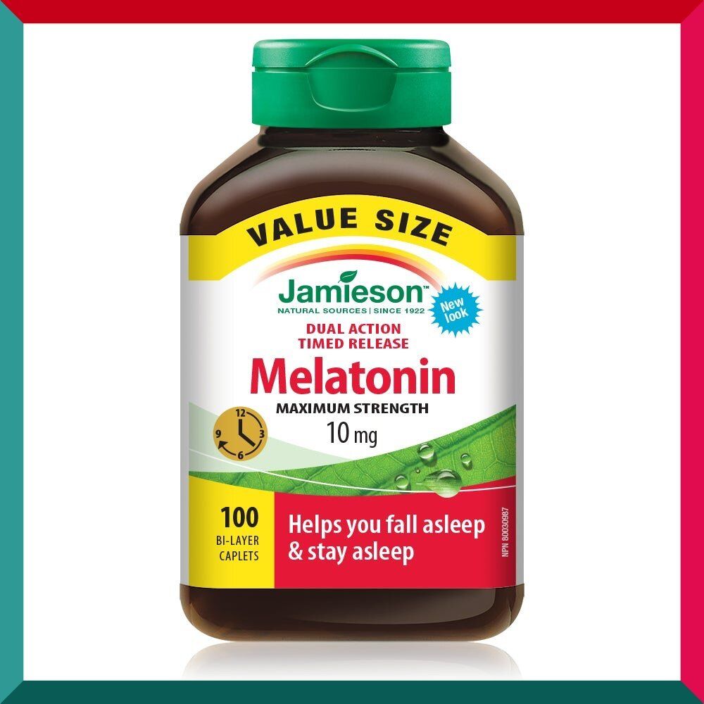 Jamieson - 超強雙效甜睡褪黑激素 (10 毫克) 加量裝 100 粒 平行進口 (參考效期: 01/2026*)