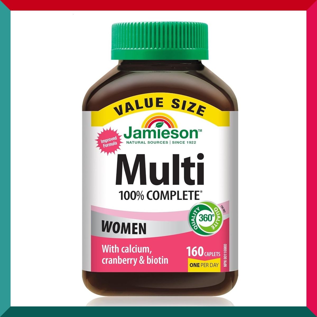 Jamieson - 女士全效多種維他命礦物質160 粒 護眼美肌美髮美甲免疫力新陳代謝減肥 平行進口 (參考效期: 11/2025*)