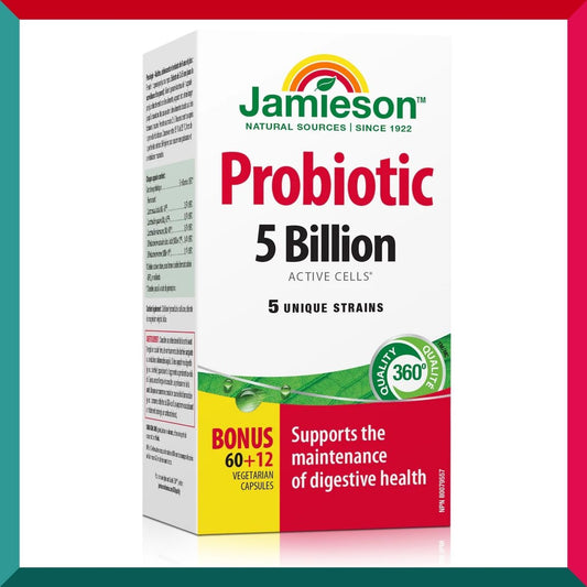 Jamieson - 純天然益生菌 50 億 72 粒 成人兒童適用 肠道健康免疫力 平行進口 (參考效期: 11/2025*)