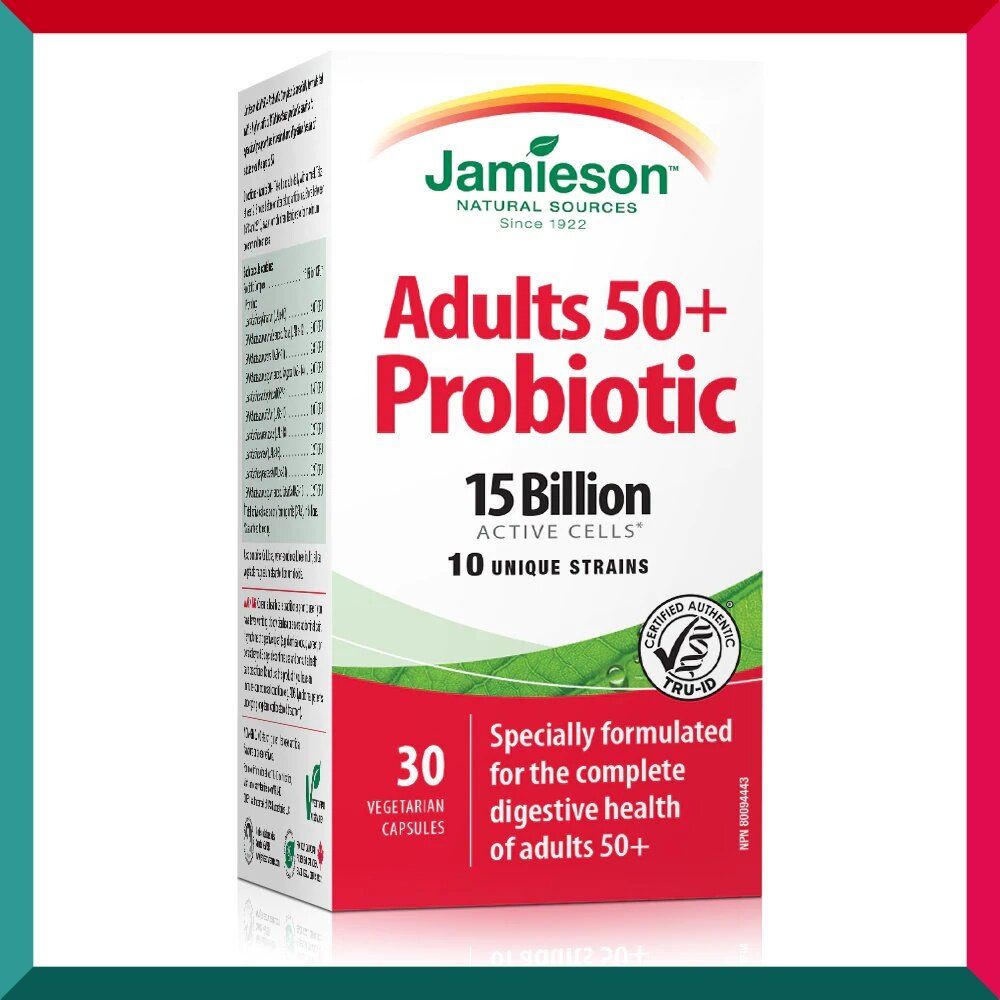 Jamieson - 成人50+ 純天然益生菌150億特強配方30粒膠囊 消化腸道健康 免疫力抵抗 平行進口 (參考效期:11/2025*)
