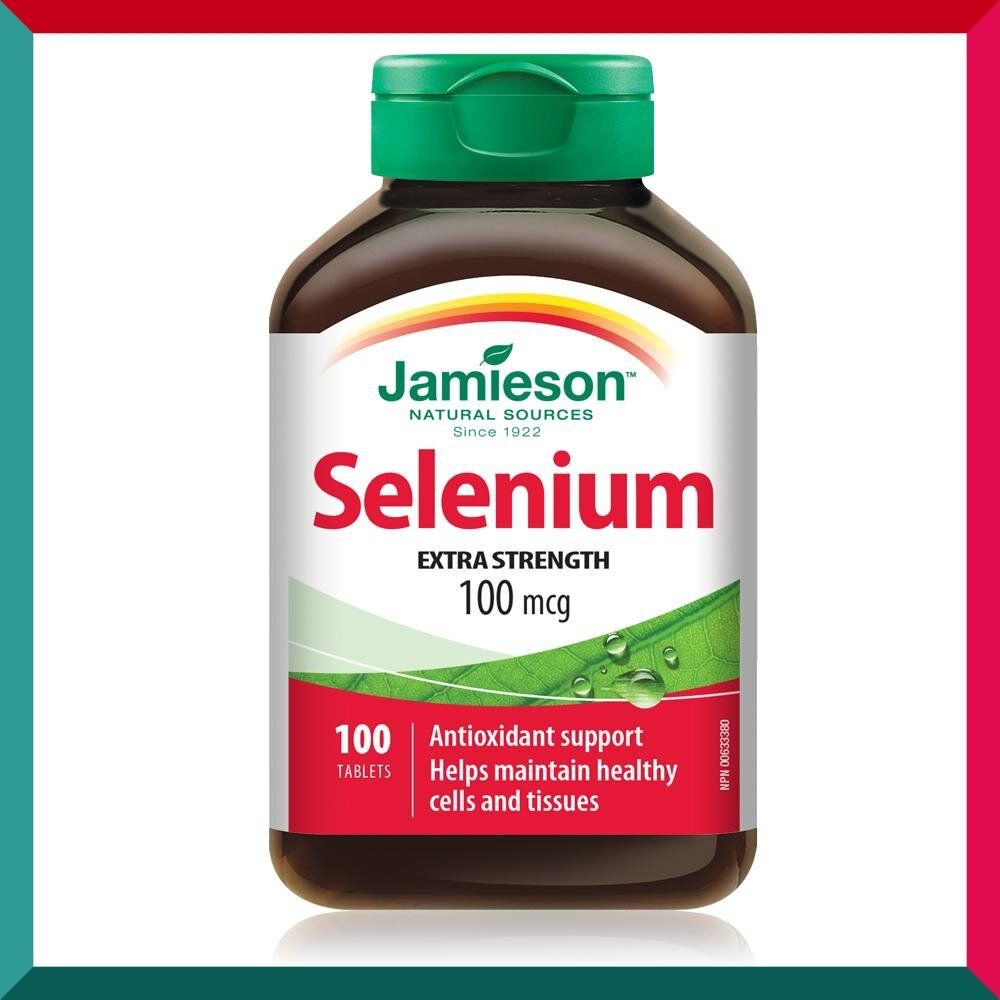 Jamieson - 高含量硒Selenium 100mcg 100粒 抗氧化重金屬心血管男士健康 平行進口 (參考效期: 10/2026*)