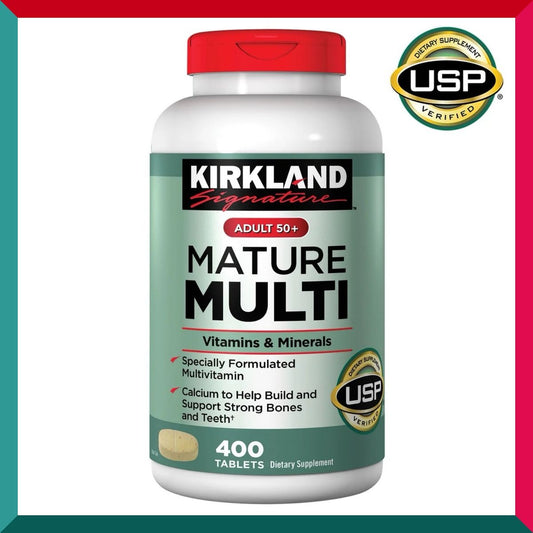 Kirkland Signature - 成人50+ 多種維他命及礦物質 400粒 心腦血管 關節骨骼 認知記憶力 頭髮 視力 平行進口 (參考效期:05/2026*)