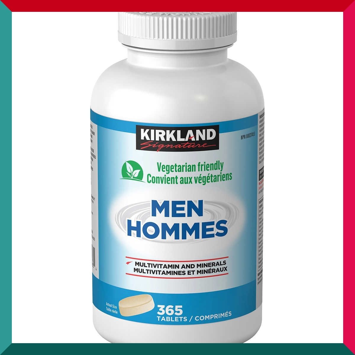 Kirkland Signature - 男士多種維他命礦物質 365粒超值裝 含鋅硒葉黃素番茄紅素 素食配方 (參考效期:10/2026*)