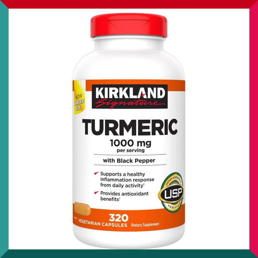 Kirkland Signature - 320粒新包裝 美國特級薑黃素1000毫克 (95%薑黃素) 320粒 (替換舊版240粒) 平行進口 (參考效期: 07/2026*)