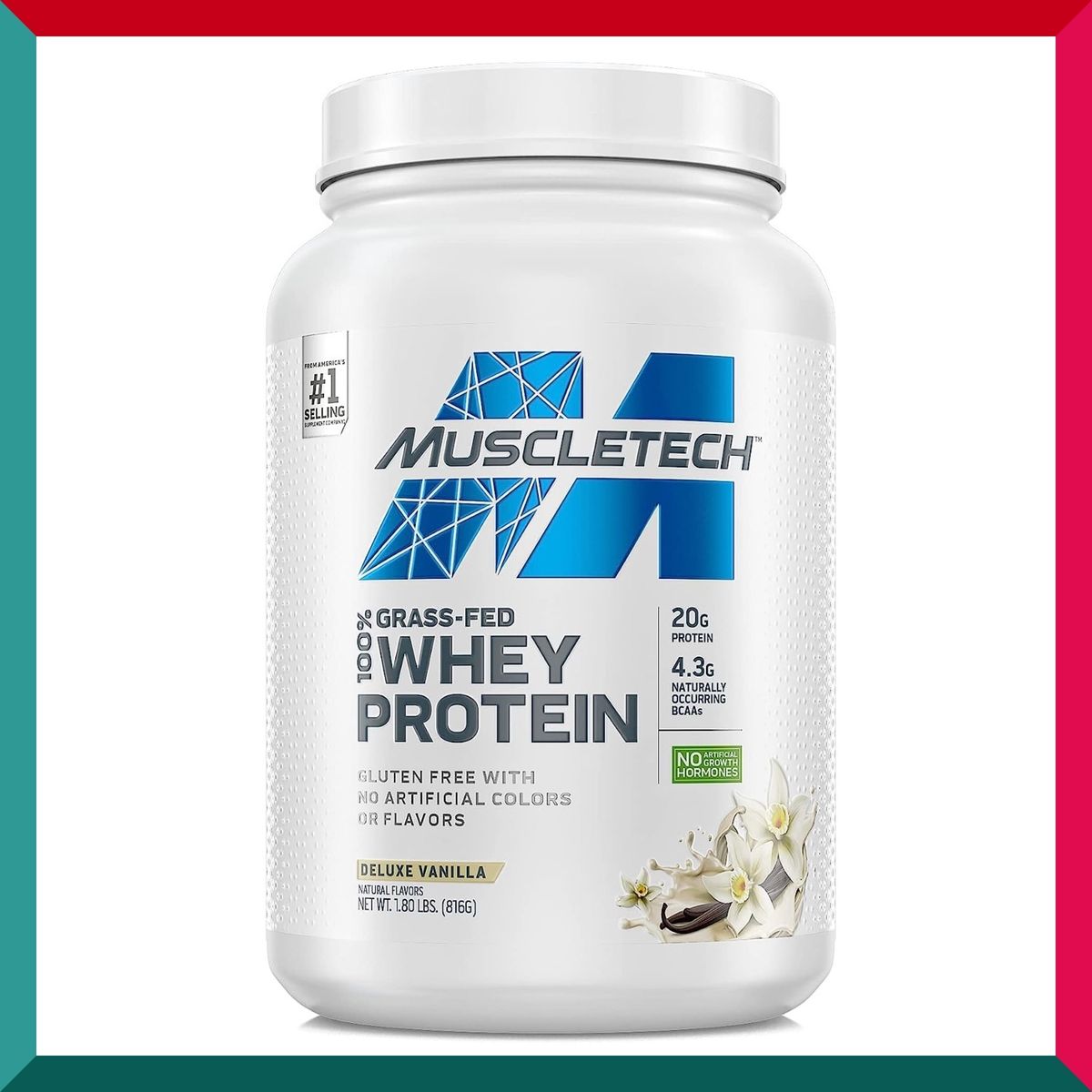 MUSCLETECH - MuscleTech 100% 草飼乳清蛋白粉 1.8 磅 876 克 豪華香草口味