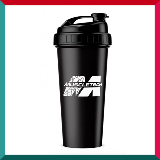 肌肉科技 - 100%原裝正品 MuscleTech 蛋白粉搖搖杯水樽700ml 黑色半透明 大M 帶網格 不含BPA Strength Redefined