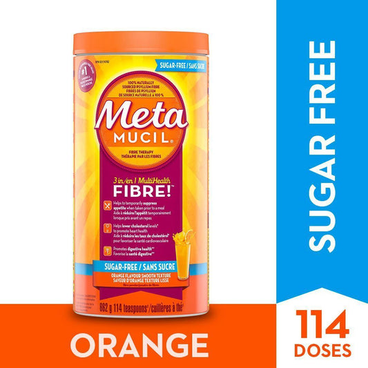 MetaMUCIL - Metamucil 三合一複合健康纖維 662克 114茶匙 加拿大包裝 生酮飲食(參考有效期至:2026年2月*)