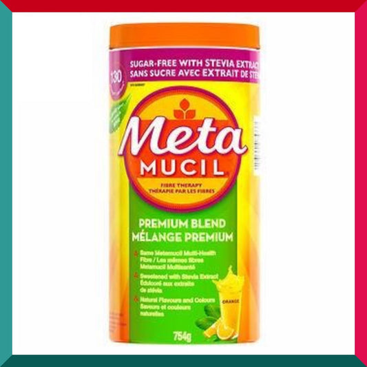 MetaMUCIL - 美達施特級配方膳食纖維粉130劑 750g (香橙味) 加拿大版 生酮減肥纖體瘦身 便秘 腸道排毒 洋車前子(參考效期: 30/10/2025*)
