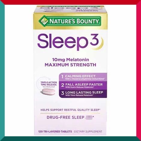 自然之寶 - Sleep 3 三重強效緩釋配方甜睡褪黑素 10毫克 120片 持久釋放 不含藥物 (參考效期:03/2026*)