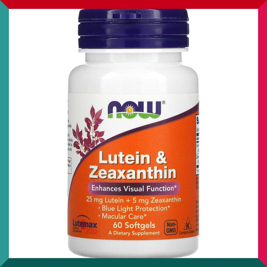 NOW Foods - 特強護眼葉黃素玉米黃素60粒液態軟膠囊 Lutemax 2020 保護視力 藍光 電腦手機電視 萬壽菊 2種包裝隨機發貨 (參考效期: 07/2027)
