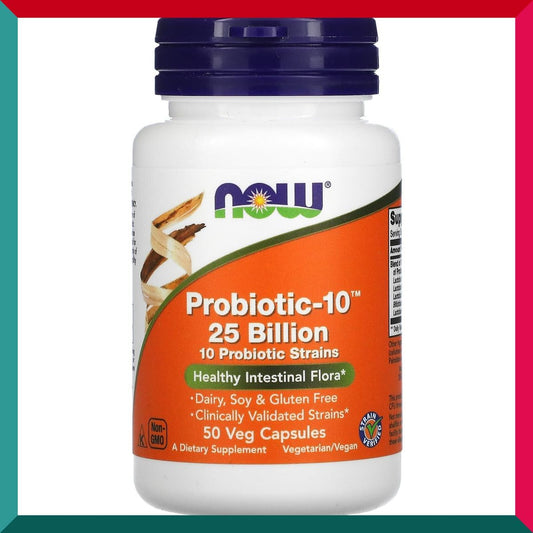 NOW Foods - 特強活性益生菌250億100粒素食膠囊 腸道胃健康 消化 免疫力 美國GMP品質認證 雙歧桿菌 平行進口 (參考效期: 04/2026*)