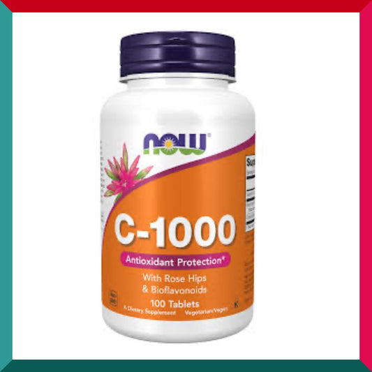 NOW Foods - C-1000 高含量維他命C 玫瑰果配方 1000毫克 100粒 增強抵抗力 平行進口 (參考效期:08/2026*)