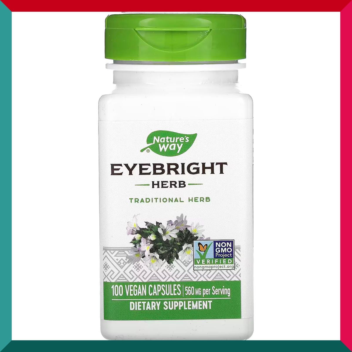 Nature's Way - 明目亮眼小米草精華560mg (每2粒) 100粒素食膠囊 護眼 藍光 平行進口 (參考效期:01/2026*)
