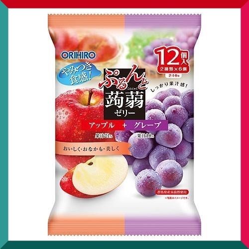 ORIHIRO - ORIHIRO 蘋果+葡萄口味蒟蒻 240g(12個)