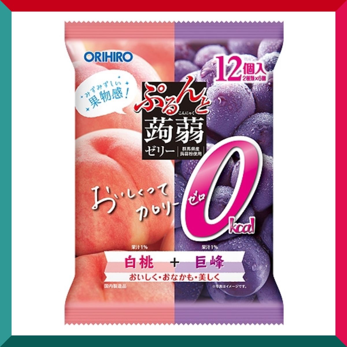 ORIHIRO - ORIHIRO 低卡路里桃子巨峰葡萄果凍 216克(18克 x 12個)【平行進口】(參考有效期:2025年4月30日)