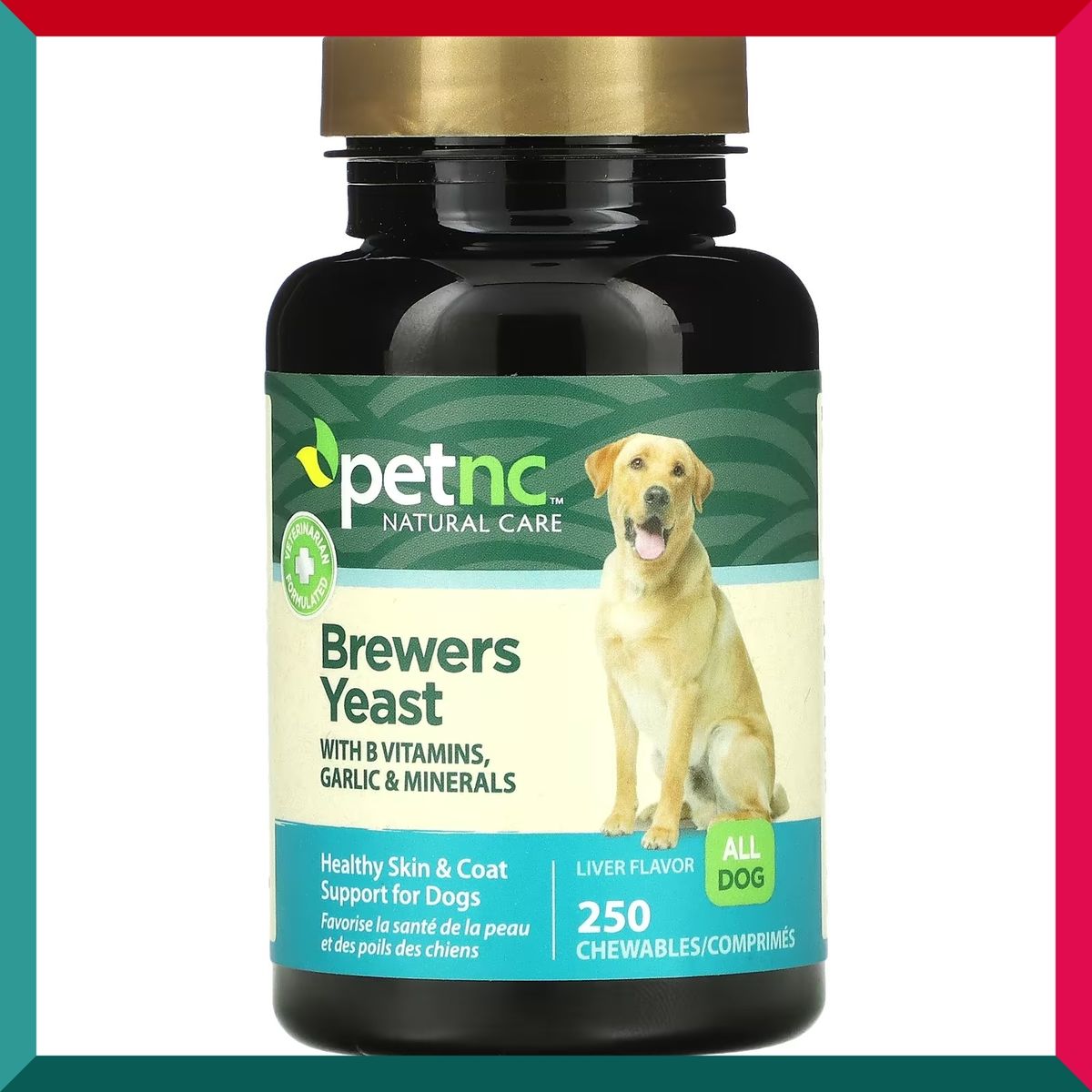 petnc NATURAL CARE - petnc 啤酒酵母全犬肝臟咀嚼片 250 顆 平行進口(參考效期:2025 年 4 月 30 日*)