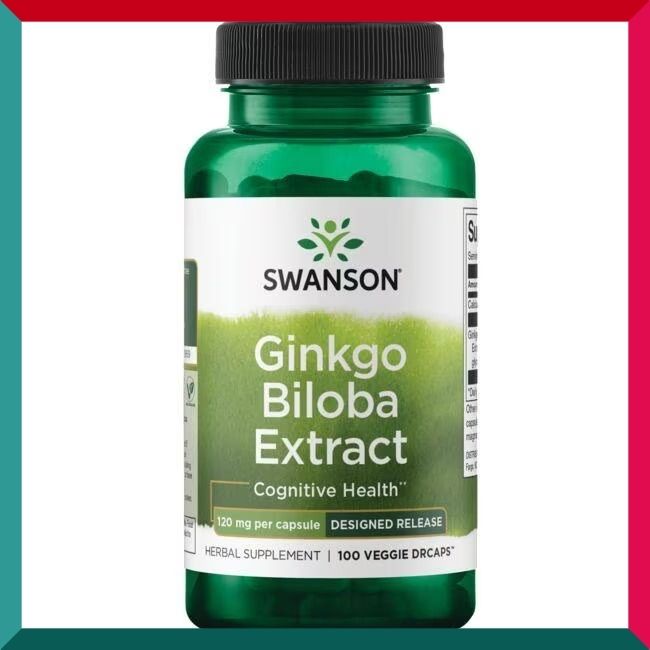 史雲生 - 持久釋放銀杏提取精華120毫克100粒素食膠囊 緩釋技術 補腦 認知健康 專注力 精神 (參考效期: 07/2025*)