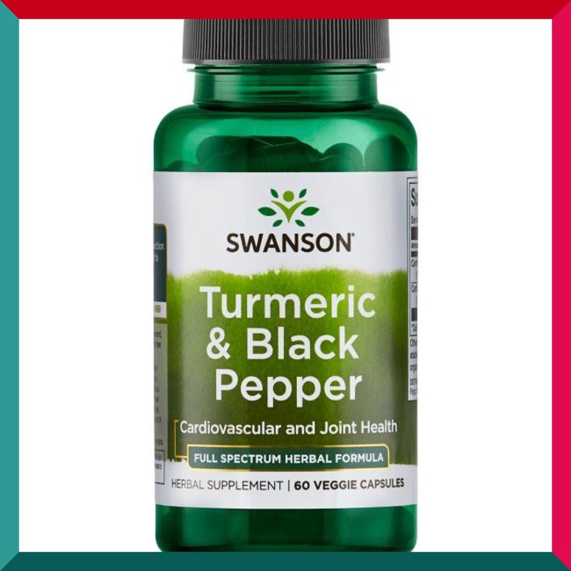 史雲生 - 天然有機薑黃黑胡椒草本精華600毫克60粒素食胶囊 (參考效期:07/2026*)