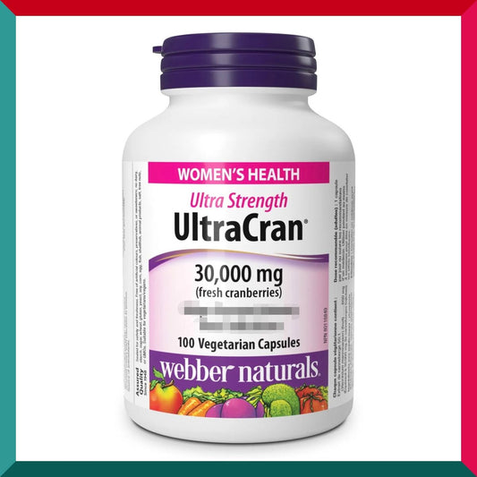 Webber Naturals - 特強天然護道小紅莓30000mg (50:1濃縮) 100 粒素食膠囊 蔓越莓 平行進口 (參考效期:11/2025*)
