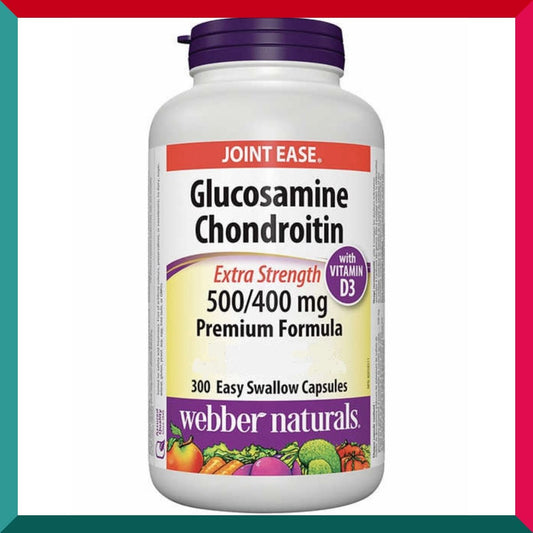 Webber Naturals - 維柏健300粒健骨至尊葡萄糖胺軟骨素膠囊 特強添加維他命D3 行山跑步運動 平行進口 (參考效期:07/2028*)