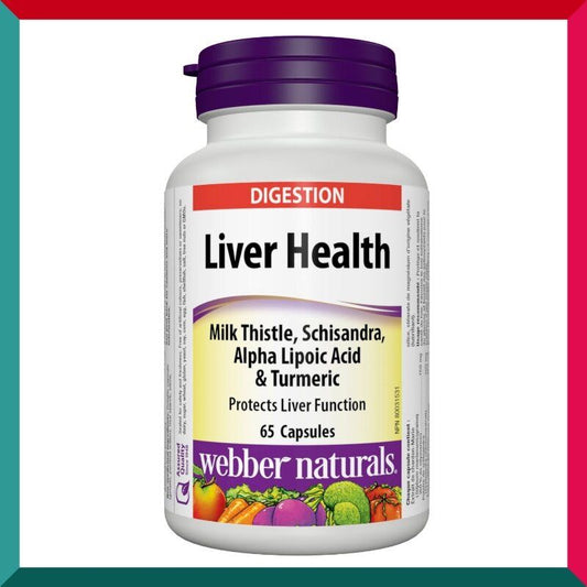 Webber Naturals - 護肝寶(含奶薊五味子薑黃素硫辛酸)65粒 排毒挨夜應酬疲勞脂肪酒精 平行進口 (參考效期:07/2026*)