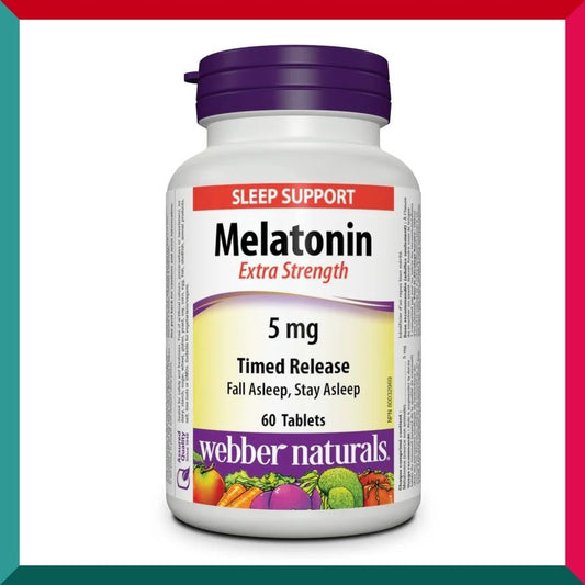 webber naturals - Webber Naturals 強效褪黑激素(5 毫克)定時釋放 60 片(有效期至:06/2028)