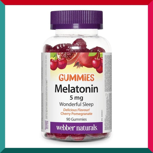 Webber Naturals - 超強甜睡 褪黑激素軟糖 (5 毫克) - 櫻桃石榴 90 粒 (參考效期:10/2025*)
