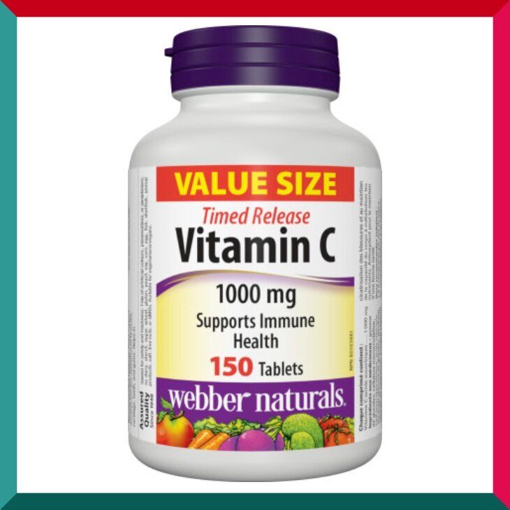 Webber Naturals - 维柏健長效維他命 C (1000 毫克) 150 粒 平行進口 (參考效期:08/2028*)