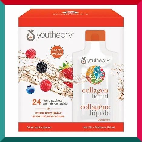 Youtheory - 液態水解膠原蛋白飲30ml x 24包 天然莓果味 改善頭髮 美肌美甲 護關節 補充氨基酸 平行進口 (參考效期: 01/2026*)