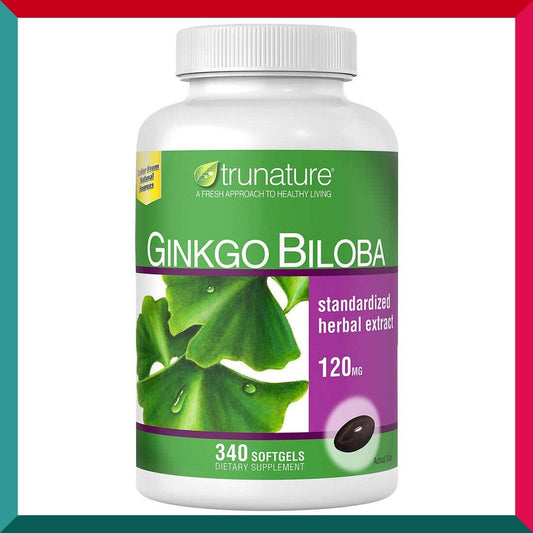 trunature - 美國超強醒腦銀杏濃縮精華120 毫克 340 粒 超值加量裝補腦記憶力 心血管 專注老人學生工作 營家 (參考效期: 12/2026*)