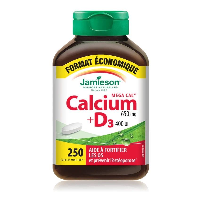 Jamieson - Jamieson Mega Calcium 650 mg with Vitamin D 250 caplets (Referenced EXP: 07/2027*)